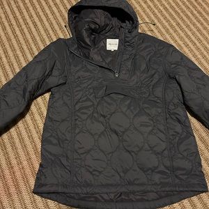 Madewell Quilted Popover Packable Puffer Jacket size Large